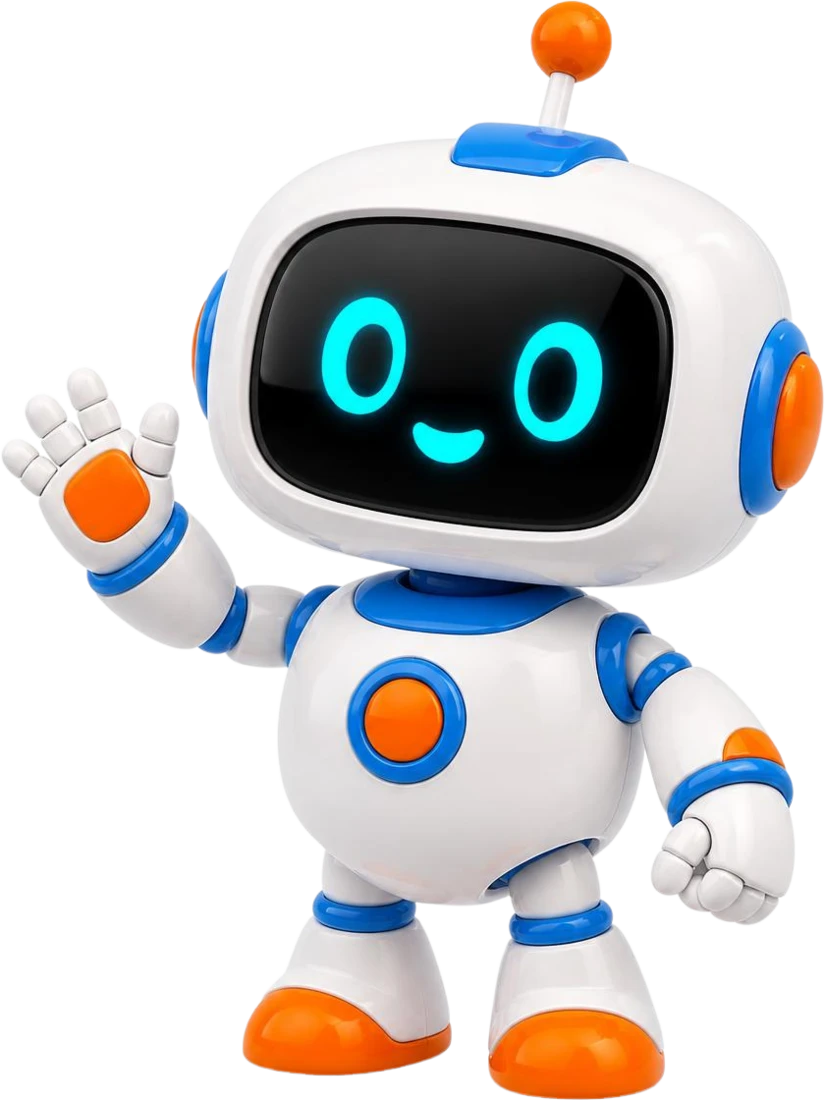 手をふるKOBOTのマスコットロボット「ピポ」